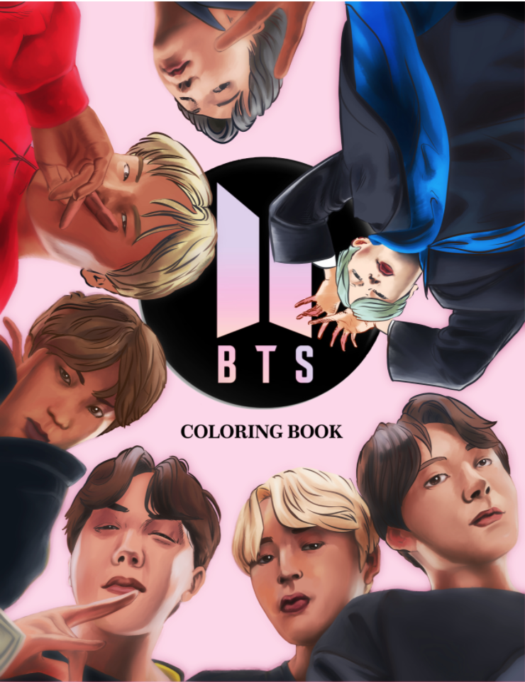 Get your free copy of BTS Coloring Book: Stress Relief, Happiness and