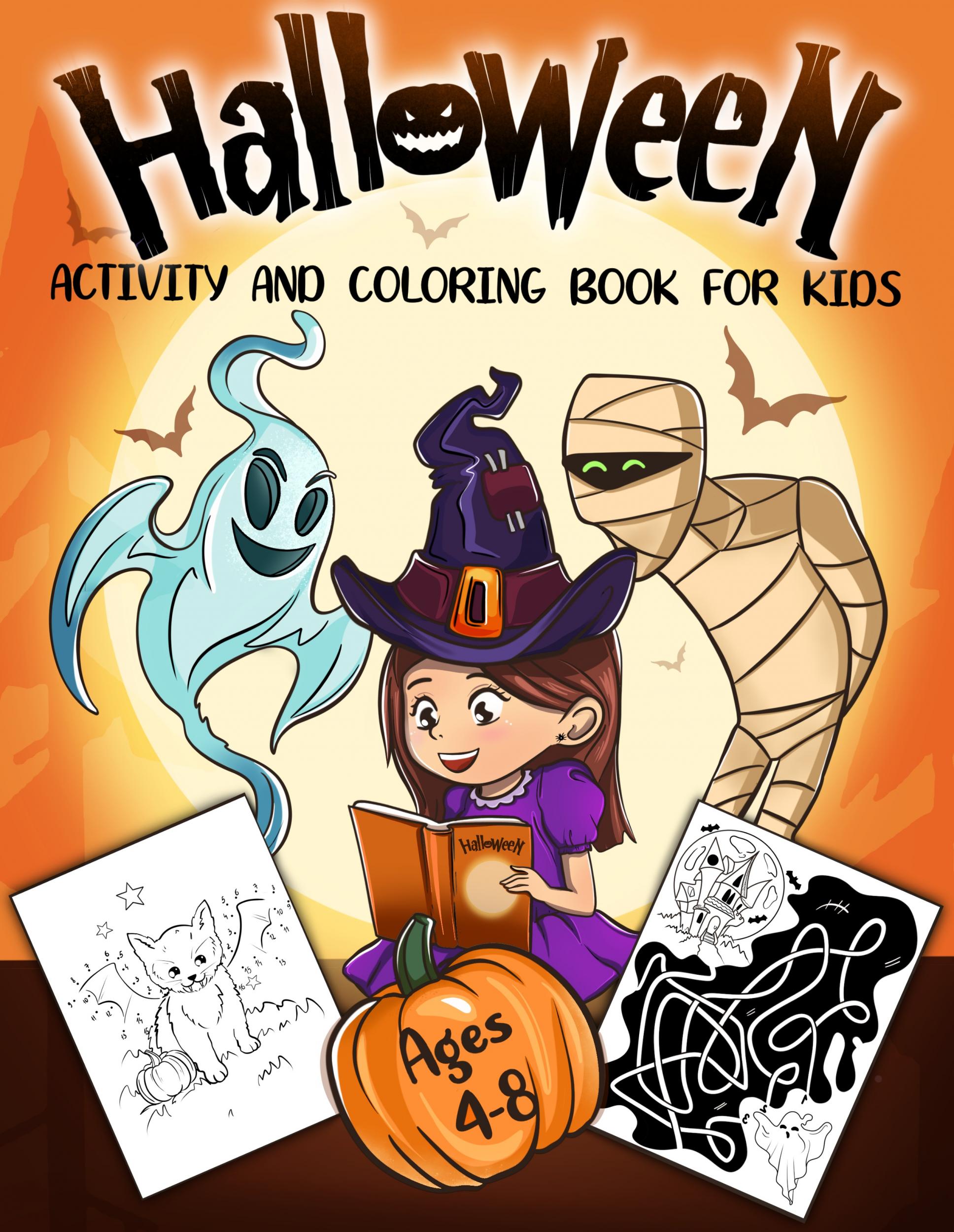 Get your free copy of Halloween Activity and Coloring Book for Kids