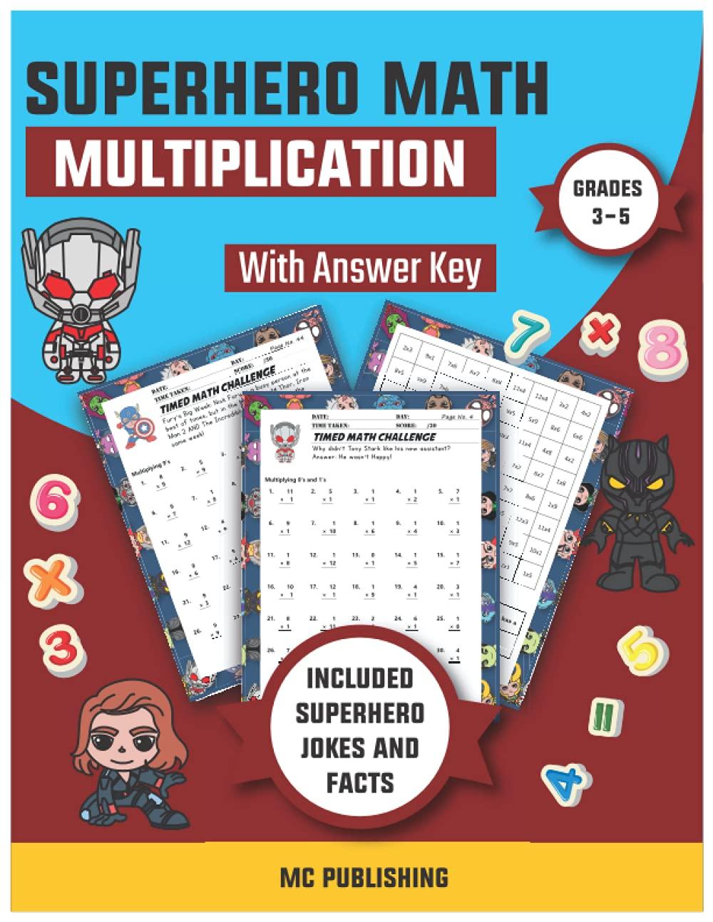 ARC for Superhero Math - Multiplication: Grades 3-5 with Answer Key