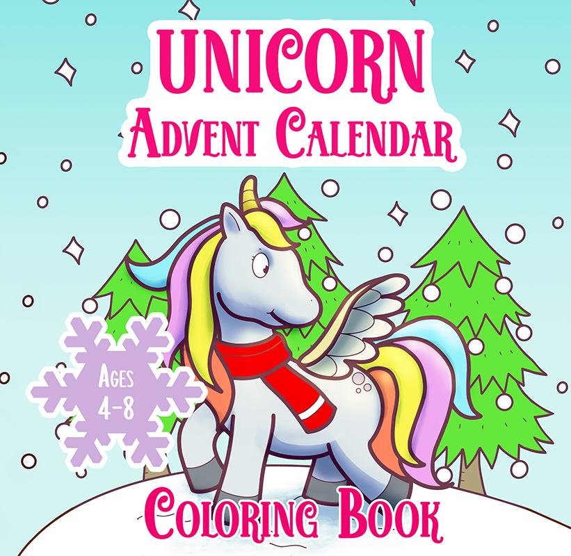 Get your free copy of Unicorn Advent Calendar Coloring Book by Cormac